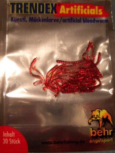 Künstliche Mückenlarven"Zuckies" rot 30 Stück