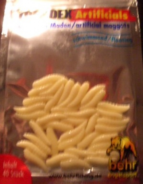 Künstliche Maden natur 40 Stück