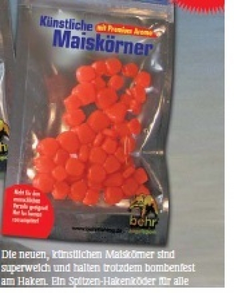 Künstliche Maiskörner in japanrot